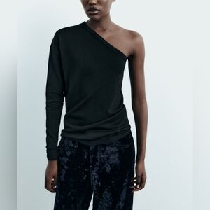 ZARA ASYMMETRIC KNIT TOP